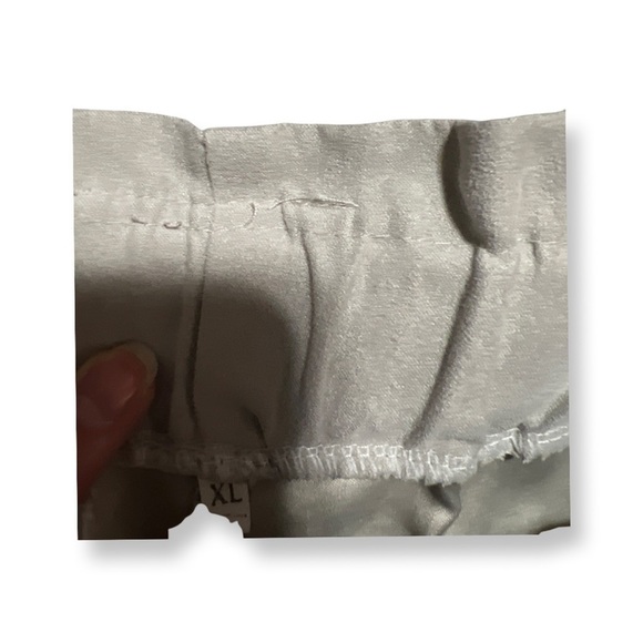 Shein Pants Soft Light Suede-like Size US XL With Waist Tie Light Grey Gray. - Picture 8 of 10
